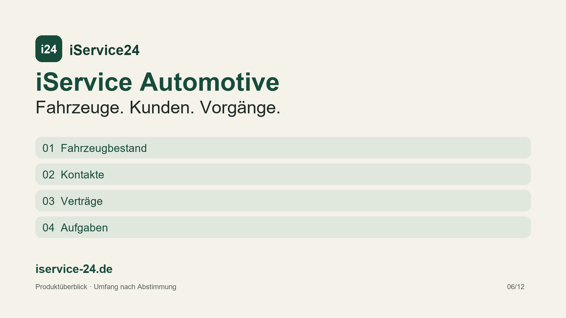 Produktüberblick Automotive