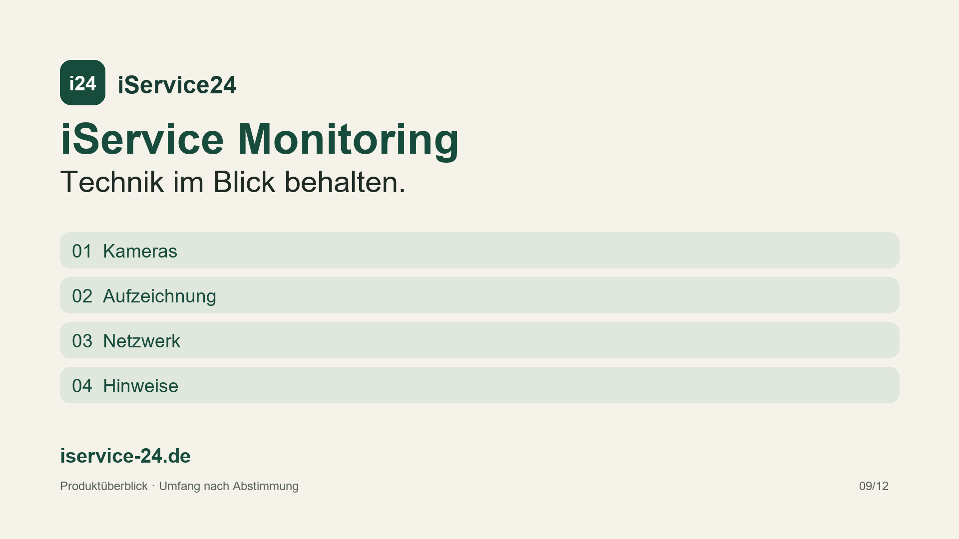 Produktüberblick Monitoring